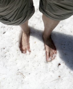 hartowanie organizmu chodzenie boso po śniegu